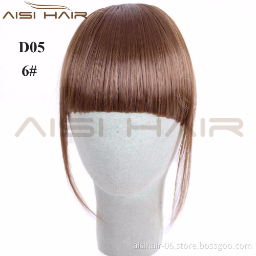 Aisi Hair Heat Resistant Synthetic Fiber Hair Clip In Extension Bang For Women Fashion Clip In Hairpieces for Women